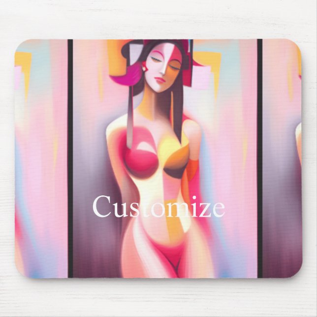 Mousepad Mulher Posando de Olhos Fechados Thunder_Cove (Frente)