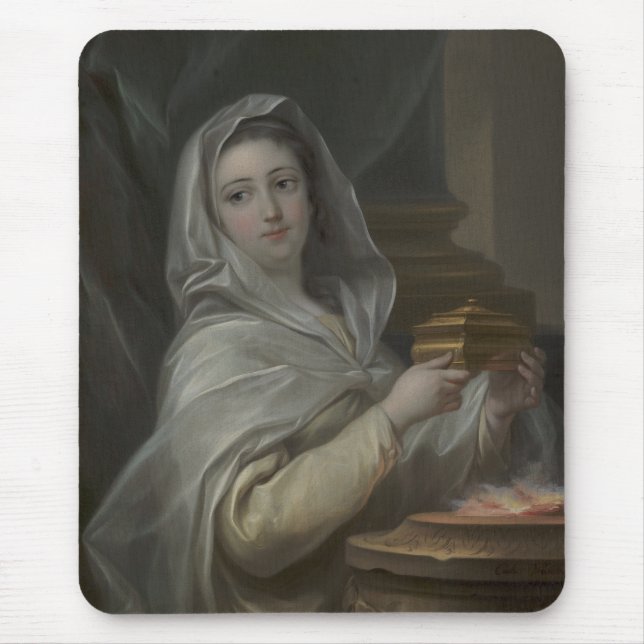 Mousepad Mulher retratada como Virgem Vestal (Roma Antiga) (Frente)