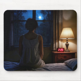 Mousepad Mulher Sentada na Cama