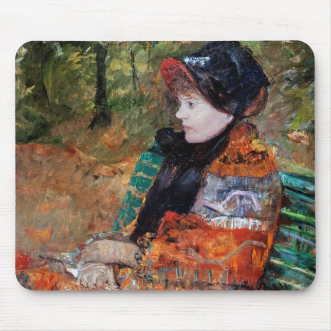 Mousepad Mulher sentada no banco, Mary Cassatt (Frente)