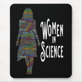 Mousepad Mulher Silhouette Enchida Palavra Da Ciência