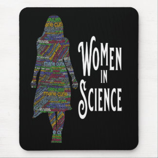 Mousepad Mulher Silhouette Enchida Palavra Da Ciência