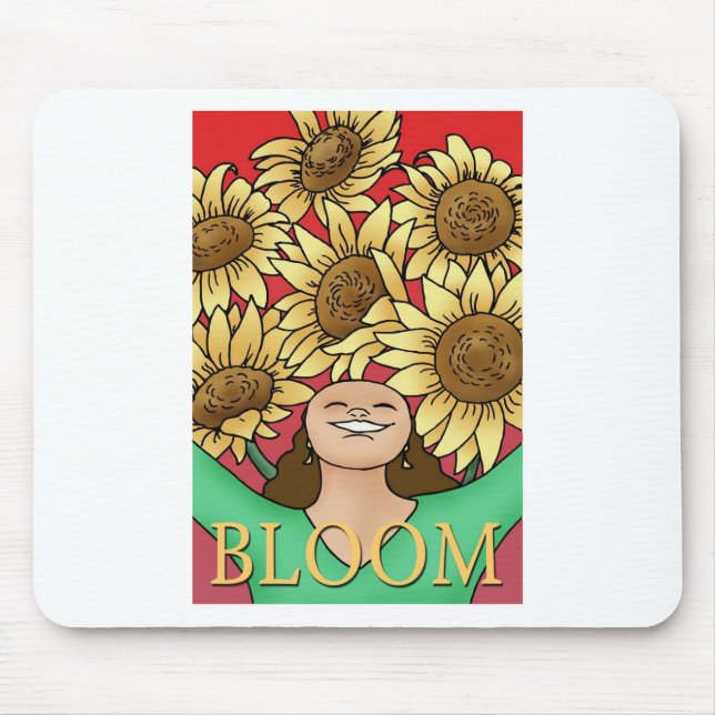 Mousepad Mulher Sunflower — Bloom! (Frente)