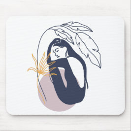Mousepad Mulher Tropical de Azul