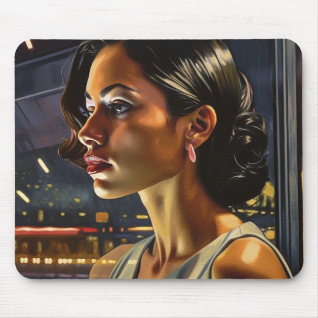 Mousepad Mulher venezuelana em pintura ao clube noturno de  (Frente)