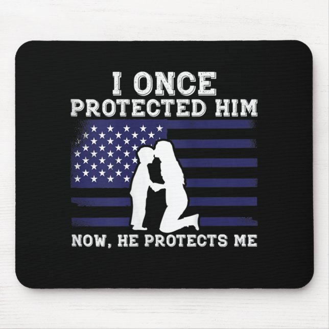 Mousepad Mulher Veteranos Exército de Bandeiras Americanas  (Frente)