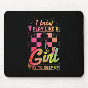 Mousepad Mulher Xadrez Equipe Rainha Chessfield Joga Como U
