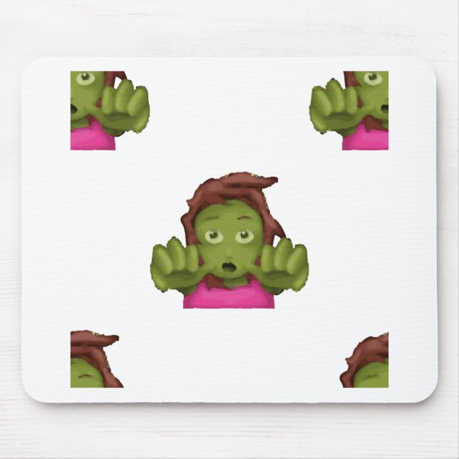 Mousepad mulher zombie emoji (Frente)