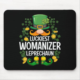 Mousepad Mulherengo Mais Sortudo Leprechaun Dia de São Patr