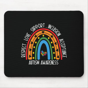 Mousepad Mulheres Autismo Homens Respeitam Amor Apoio Autis