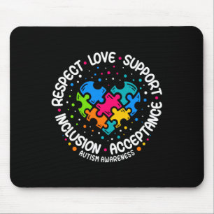 Mousepad Mulheres Autismo Homens Respeitam Amor Apoio Autis