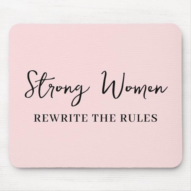 Mousepad Mulheres Bem Comportadas Não Fazem História Rosa (Frente)