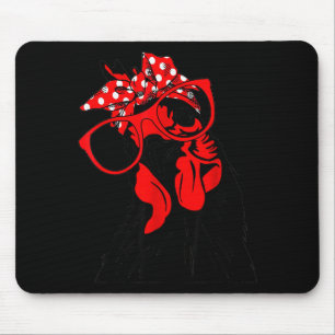 Mousepad Mulheres Bonitas Menina Frango Com Bandana Headban