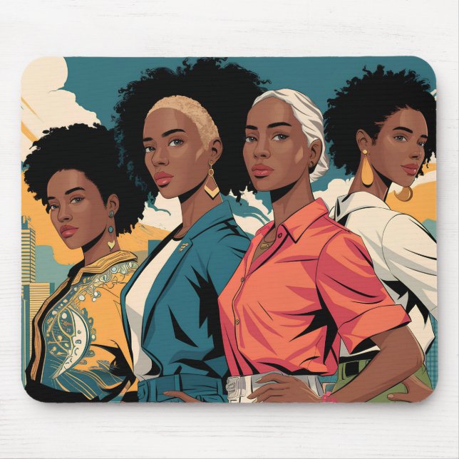Mousepad Mulheres com Força na Moda Urbana (Frente)
