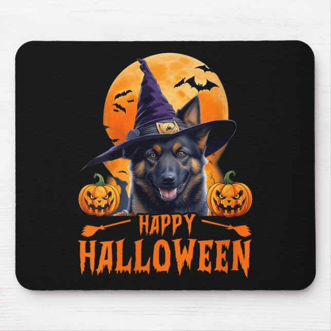 Mousepad Mulheres Feliz Dia das Bruxas Cachorro 1 (Frente)