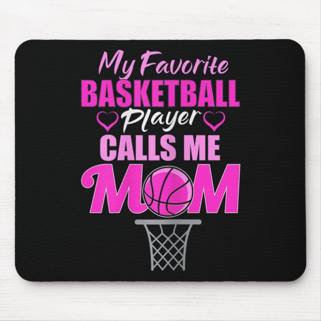 Mousepad Mulheres Meu Jogador De Basquete Favorito Me Liga  (Frente)