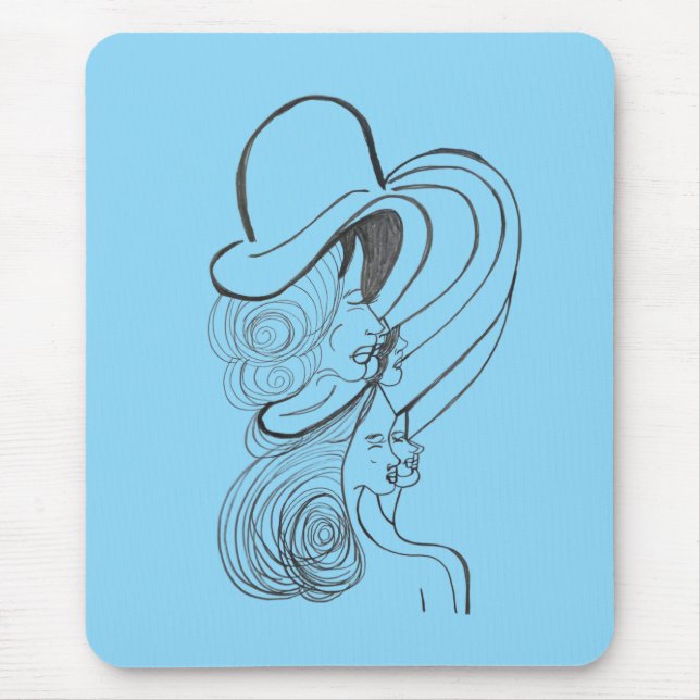 Mousepad Mulheres Misteriosas de Elegância e Sofisticação (Frente)