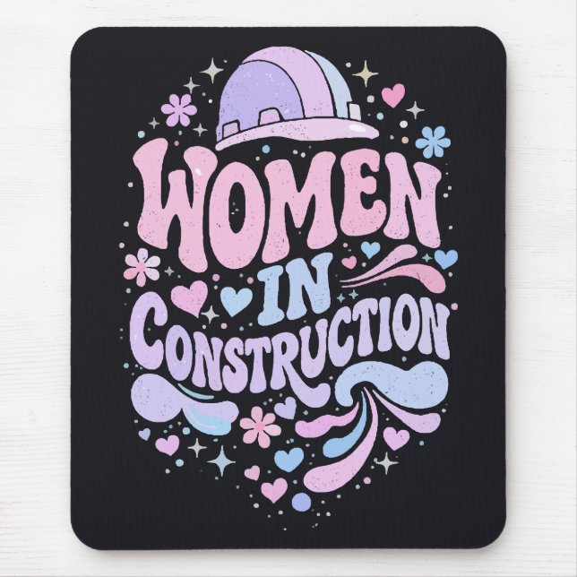 Mousepad Mulheres na Construção Retro Empoderamento (Frente)