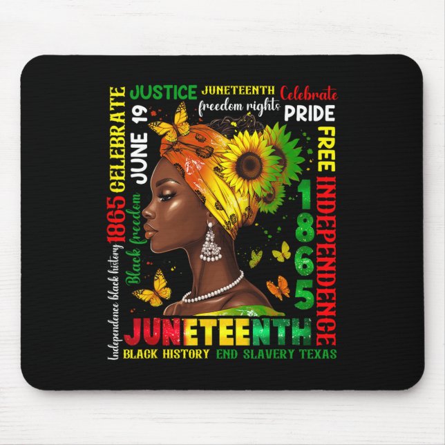 Mousepad Mulheres Negras Juneteenth 1865 Celebram História  (Frente)