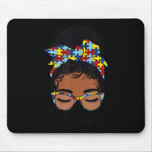 Mousepad Mulheres Negras Meninas Autismo Atenção Mãe Li