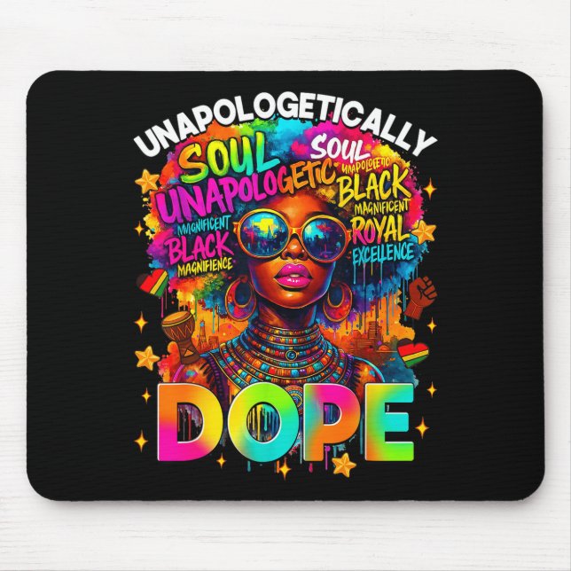 Mousepad Mulheres Negras Sem Desculpas Juneteenth História  (Frente)