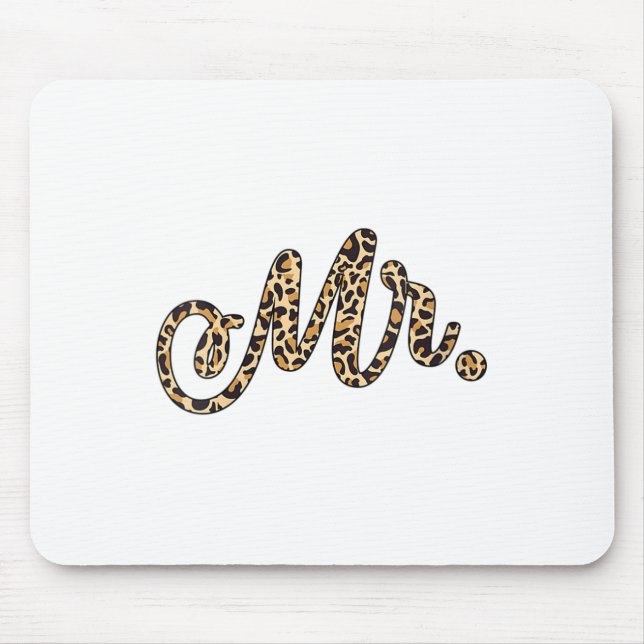 Mousepad Mulheres noivas, noiva, Sr. Leopard Imprima Matchi (Frente)