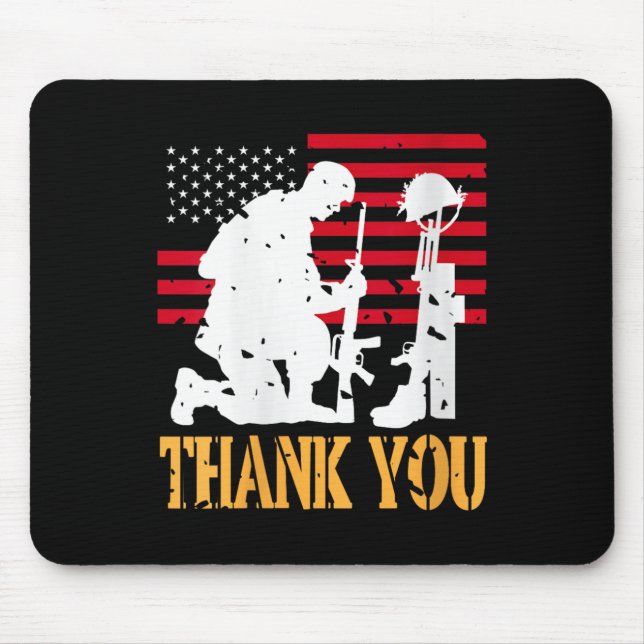 Mousepad Mulheres Patriótico Soldado Kneeling Battlefield C (Frente)