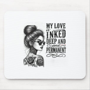 Mousepad Mulheres pelo Solteiro tatuado no Dia Anti-Valenti