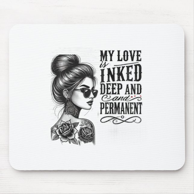 Mousepad Mulheres pelo Solteiro tatuado no Dia Anti-Valenti (Frente)