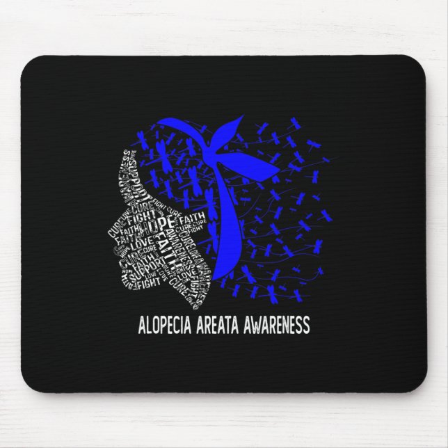 Mousepad Mulheres Presentes Vestimos Azul Para Alopecia Are (Frente)