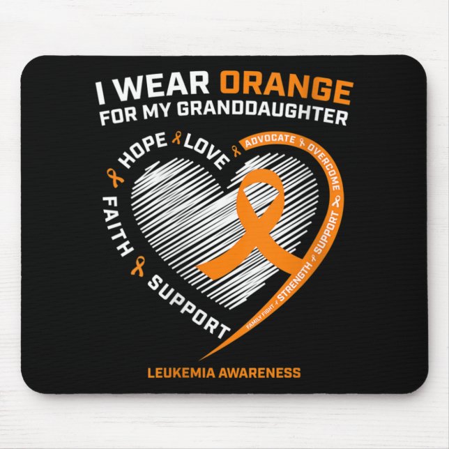 Mousepad Mulheres Que Visto Laranja Para Minha Neta Leucemi (Frente)