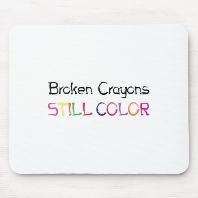 Mousepad Mulheres Quebraram Crayons Coloridos Suicídio Prev (Frente)