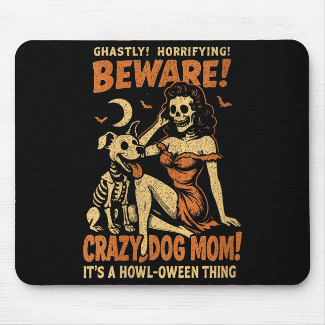 Mousepad Mulheres Retrô Esqueleto Divertido Cuidado Mãe de  (Frente)