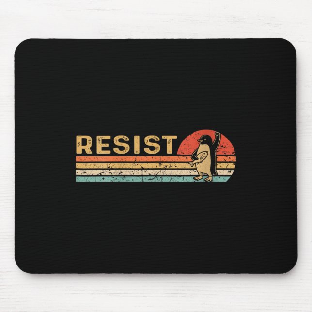 Mousepad Mulheres Retro Pinguins Pinguins Resistentes Pingu (Frente)