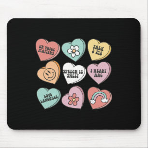 Mousepad Mulheres Retro Terapia de Fala Namorados Cardíaco