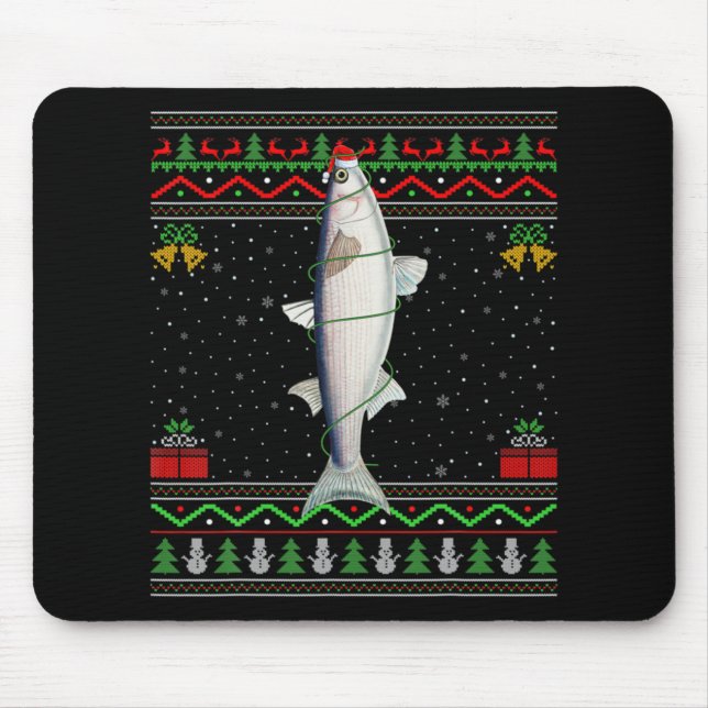 Mousepad Mullet Fish Lover Matching Ugly Mullet Christmas T (Frente)