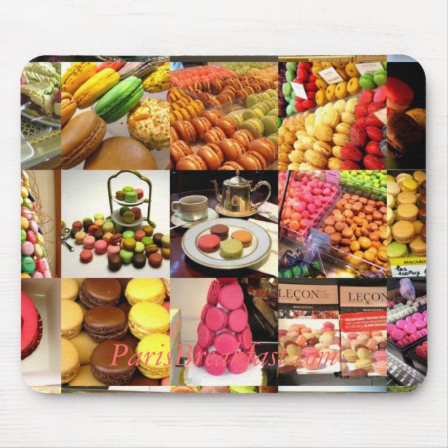 Mousepad MULTI MACarons, ParisBreakfast.com (Frente)