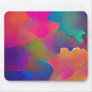 Mousepad Multicoloração vibrante, linda, fuchsia amarela pú