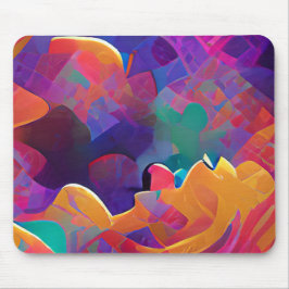 Mousepad Multicoloração vibrante, linda, fuchsia amarela pú