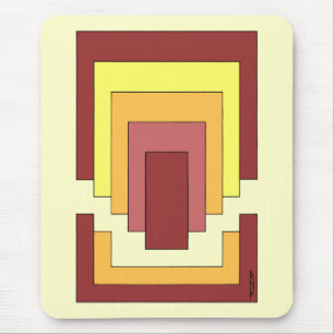 Mousepad Multicor do Abstrato retângulo (estilo 70s)