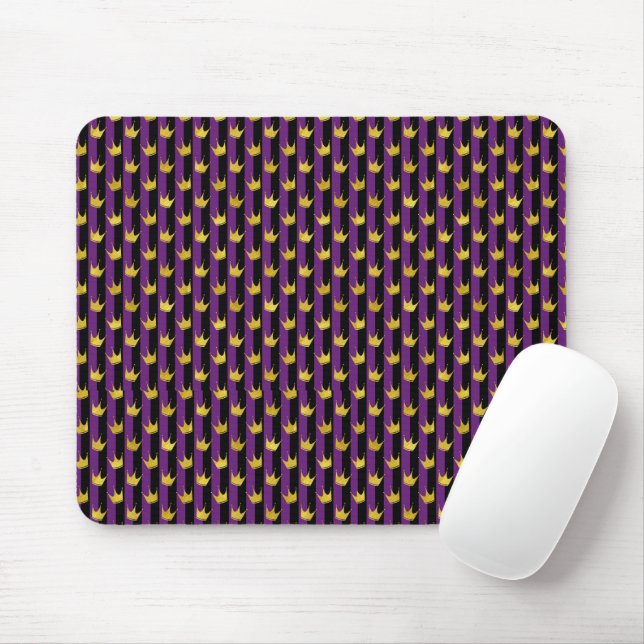 Mousepad Multidões Douradas Roxos Roxos Pretos Mardi Gras (Com mouse)