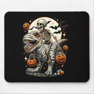 Mousepad Múmia de Esqueleto Montando Dinossauro T Rex Crian
