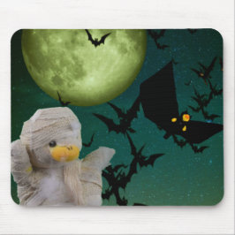 Mousepad Múmia, Morcego e Lua Halloween