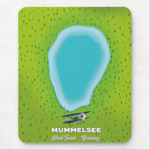 Mousepad Mummelsee Floresta Negra mapa Alemanha.