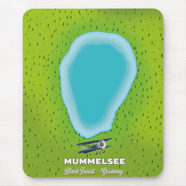 Mousepad Mummelsee Floresta Negra mapa Alemanha. (Frente)