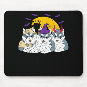 Mousepad Mummy bruxa siberian husky dog presente de hallo