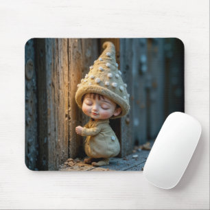 Mousepad Munchkin Tímido em Pé ao Lado de uma Porta