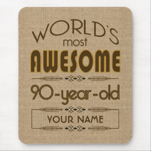 Mousepad mundo da celebração do aniversário do 90 melhor