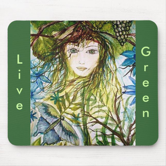 Mousepad MUNDO de RIMAS, vivo, verde (Frente)