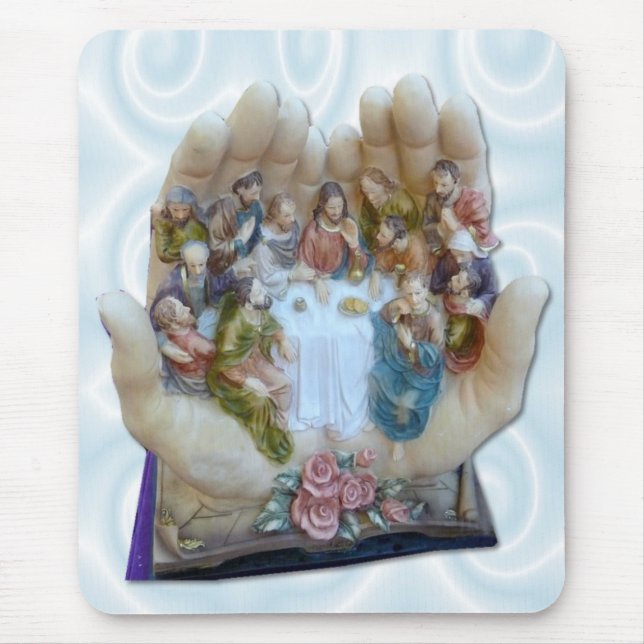 Mousepad Mundo inteiro em suas mãos - Jesus a última ceia (Frente)